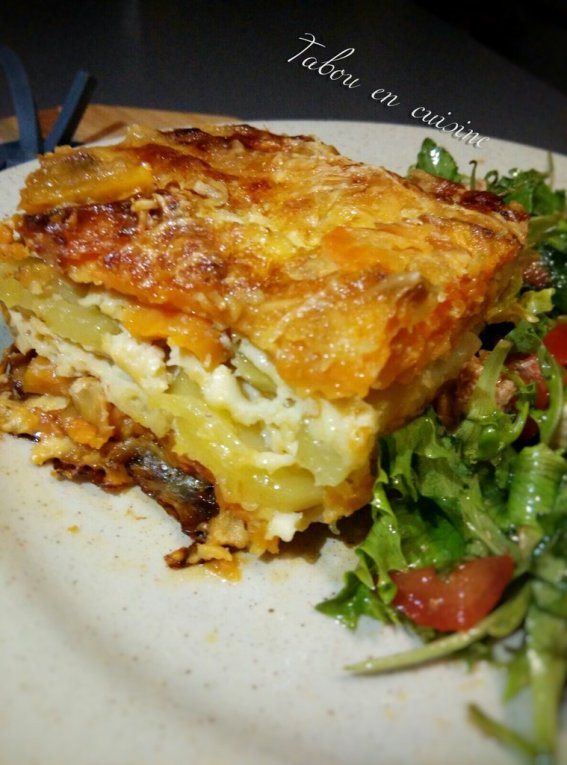 Gratin de patates douces et pommes de terre à l'Epoisses 