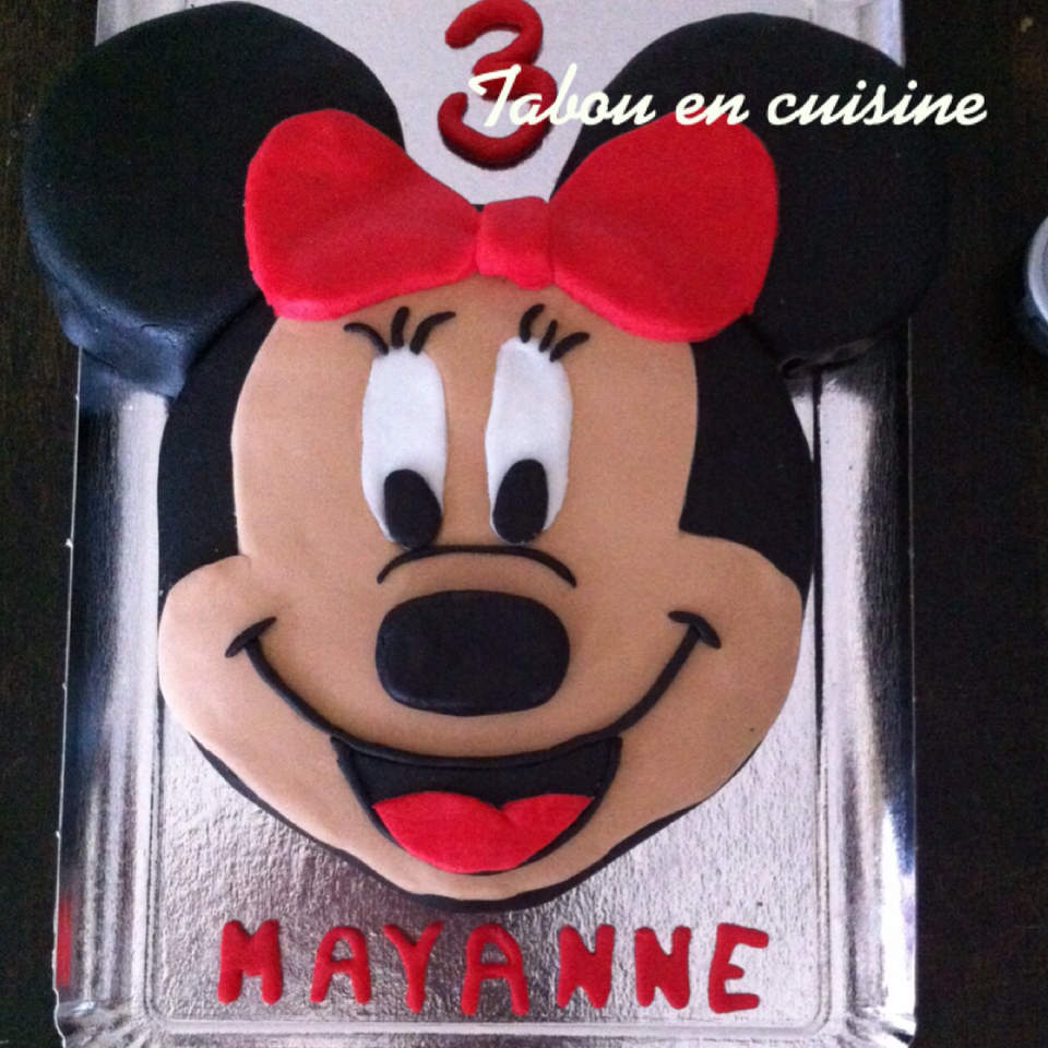 Gateau Minnie En Pate A Sucre