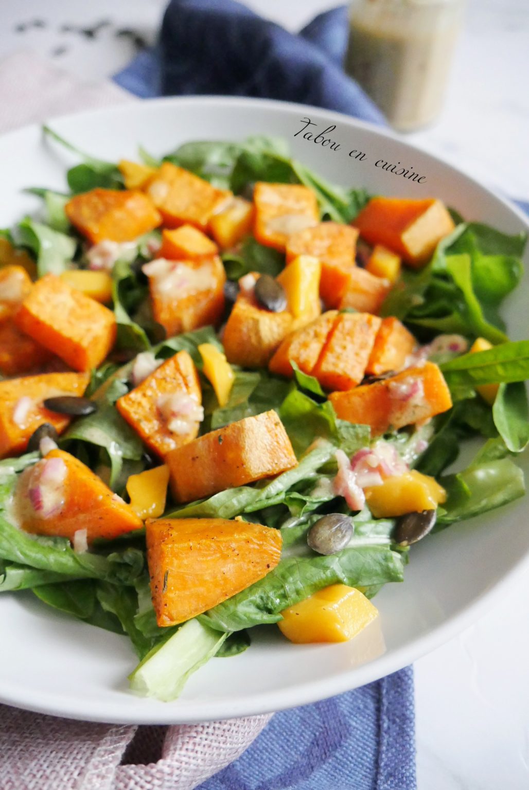 Salade de patates douces rôties Kit Tolya Tabou en cuisine