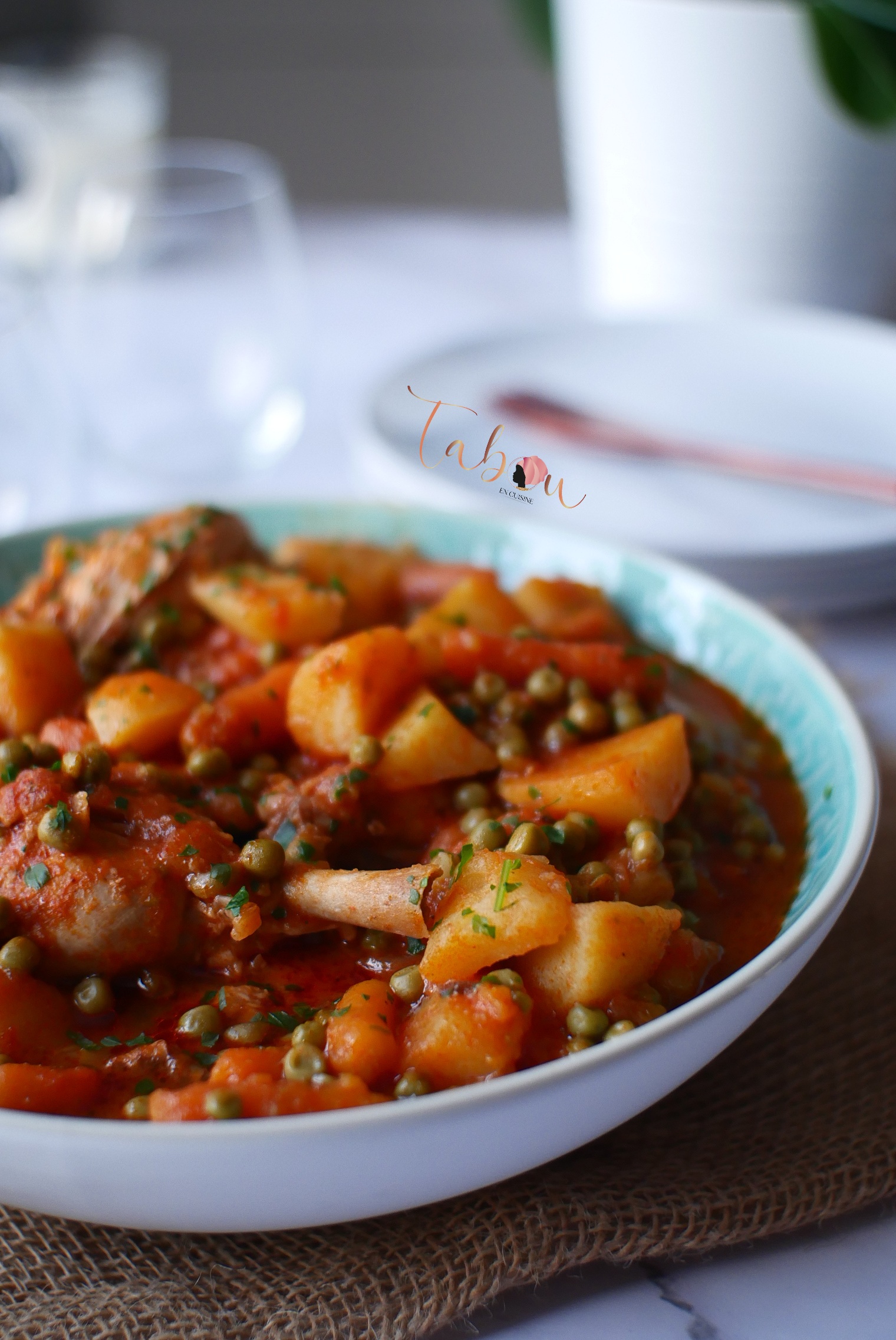 Mijoté de petits pois, carottes et poulet (recette cookeo)